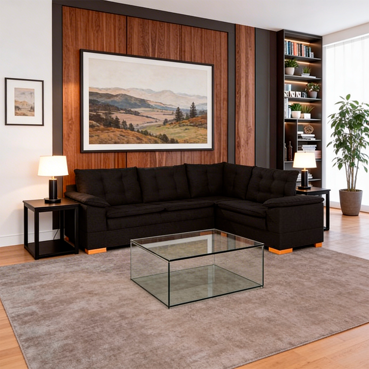 Sofa De Canto Ideale T08 Veludo Terracota Jw Estofados