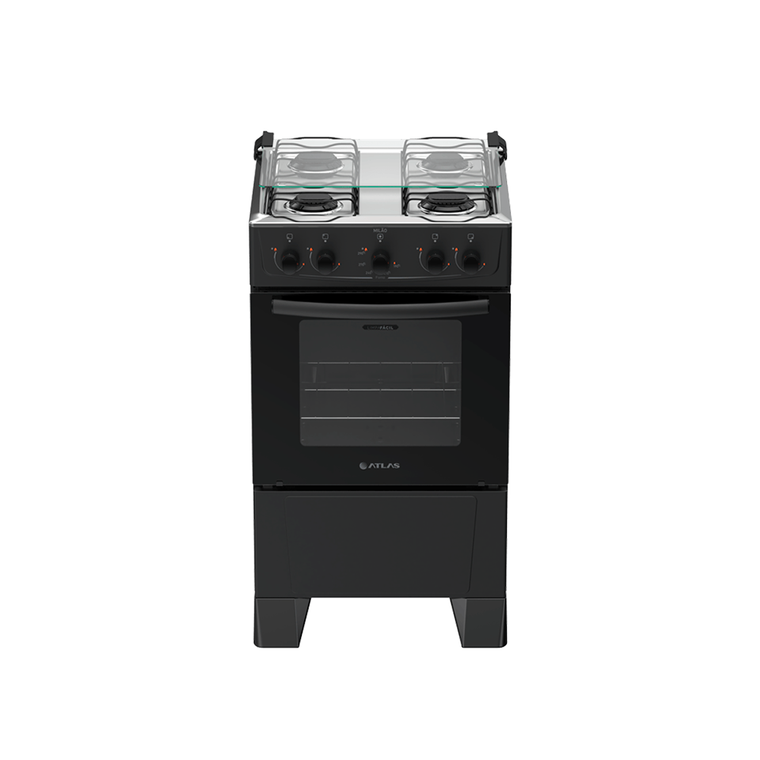 Fogão Milão 4B Preto Atlas