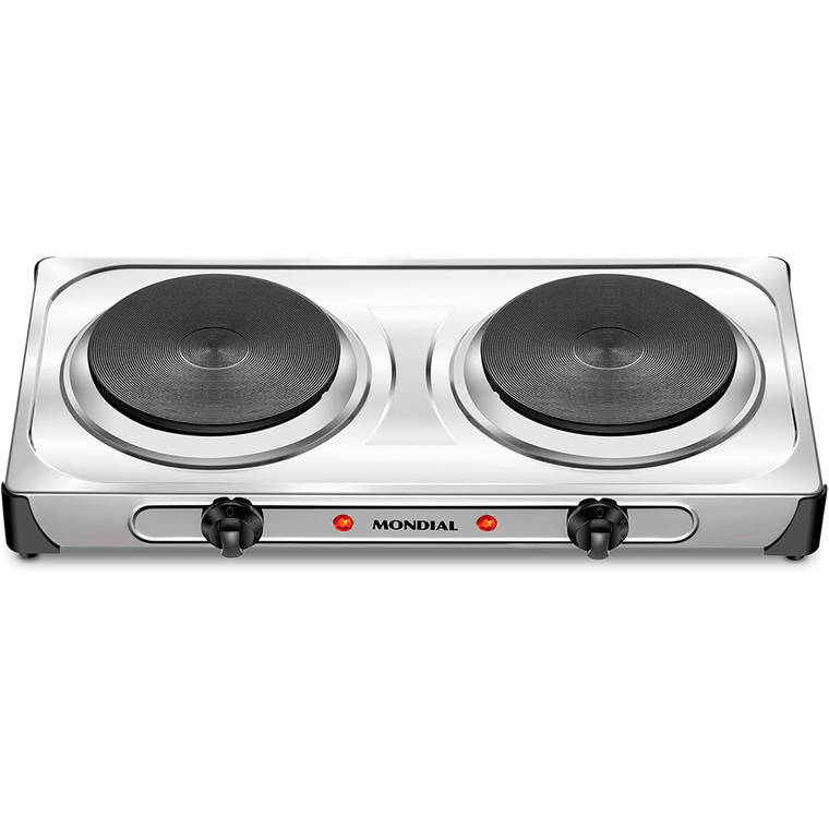Fogão 2B Eletrico FE-03 Prata Mondial