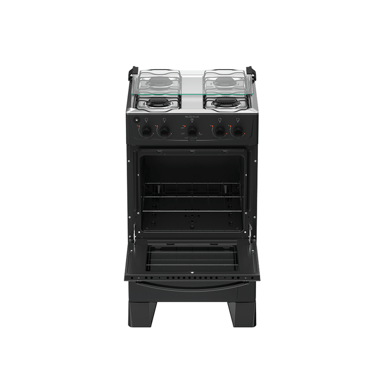 Fogão Milão Plus 4B Preto Atlas