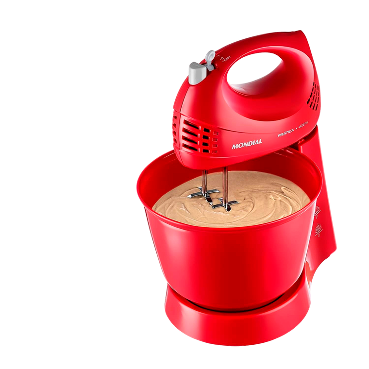 Batedeira 3V Pratica B-44 440W Vermelho Mondial