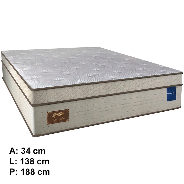 Colchão Mola Lux Firm Molejo Molas PowerBlue 138x34 Cor 60 Areia Gazin