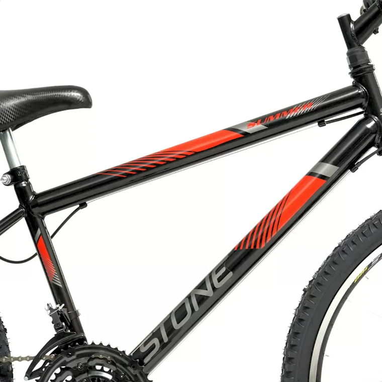 Bicicleta Aro 26 21M Flash Preto/Vermelho Ciclo Cairu