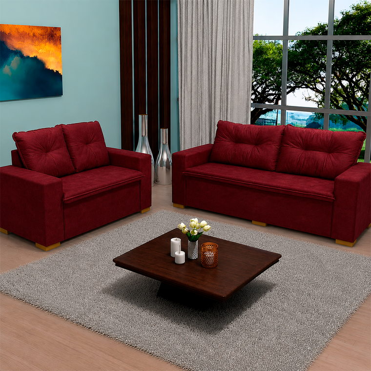 Conjunto Sofia Icaro Veludo Bordo J.A Estofados