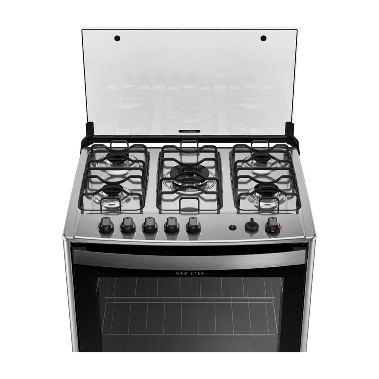Fogão 5B Magister Preto/Inox Dako/Atlas