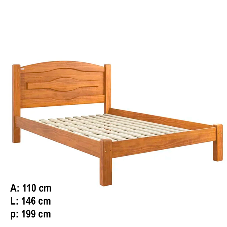 Cama Casal Flex Supremo Carvalho Acetinado Tozetto