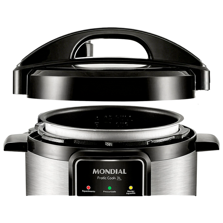 Panela Elétrica De Pressão 3L PE-47 700W Preto/Inox Mondial
