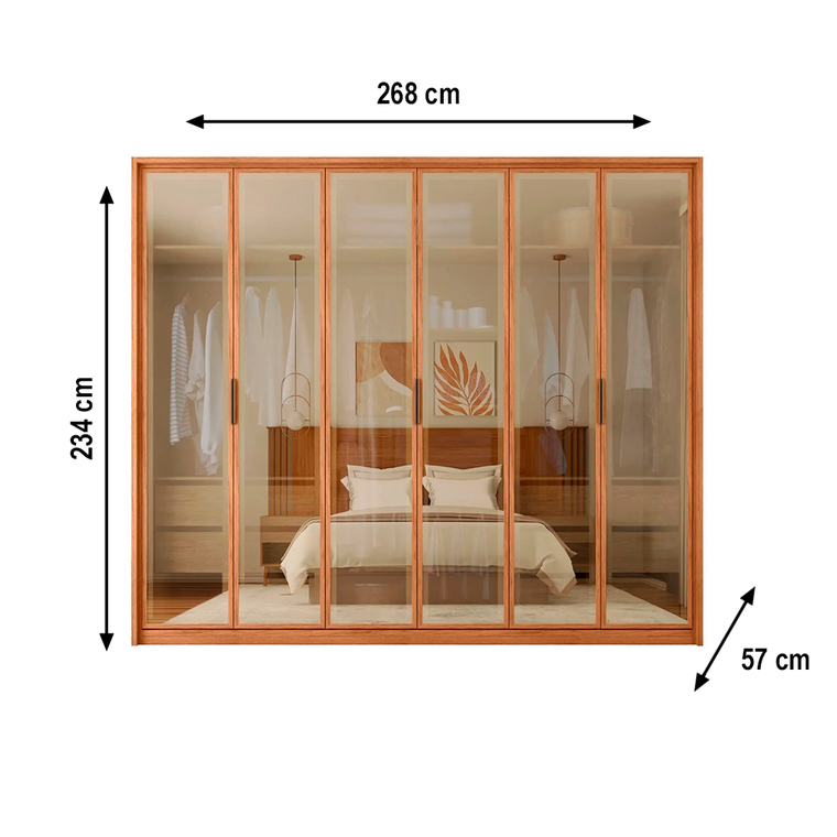 Roupeiro Reflex 2.7 4G 6P Freijo Caemmun
