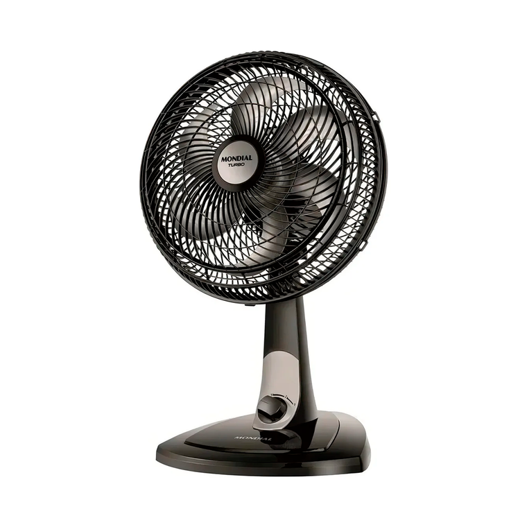Ventilador 30CM VT-30 Turbo Preto/Prata Mondial