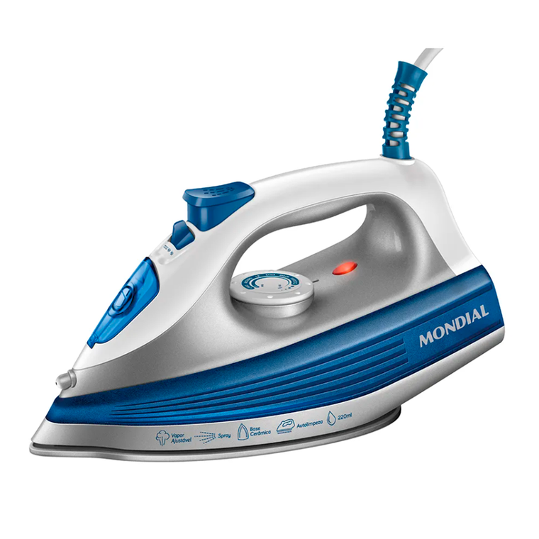 Ferro a Vapor FVN-01 -BL Azul Mondial  