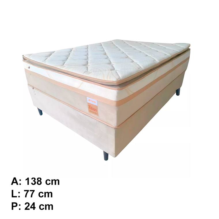Conjunto Box Titan C/PILOW Molas Ensacadas Titano