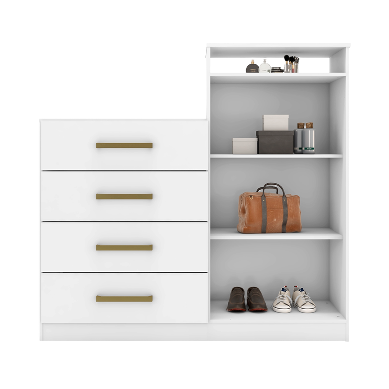Comoda 2P 4G Aurea Com Pe Branco Demobile