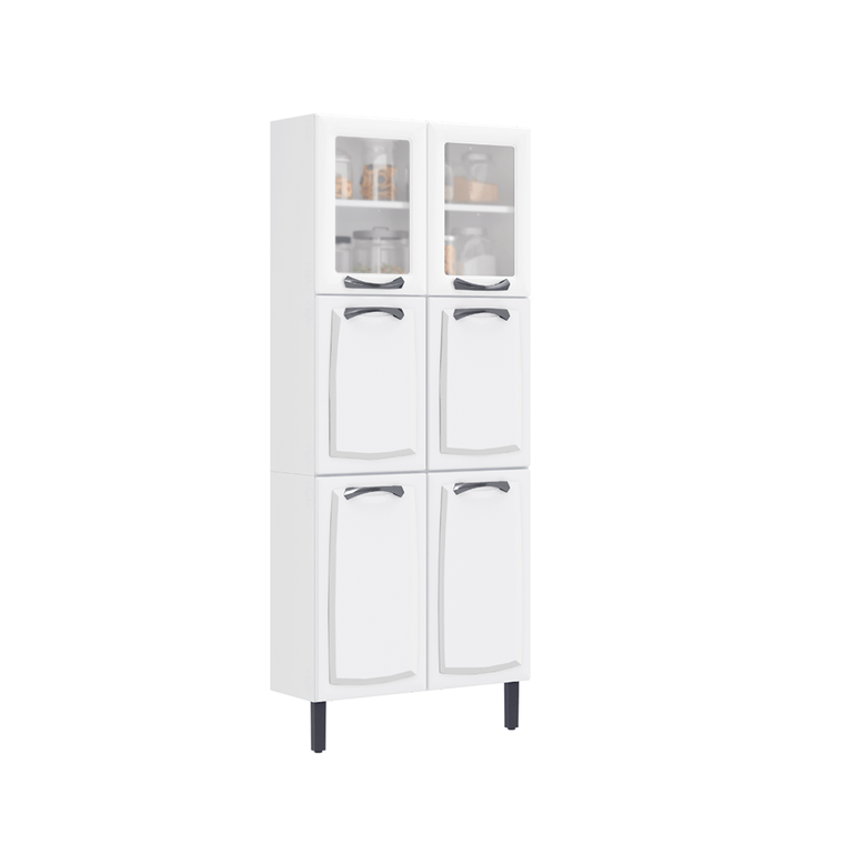Paneleiro 80 cm 6 Portas New Premium Branco Itatiaia