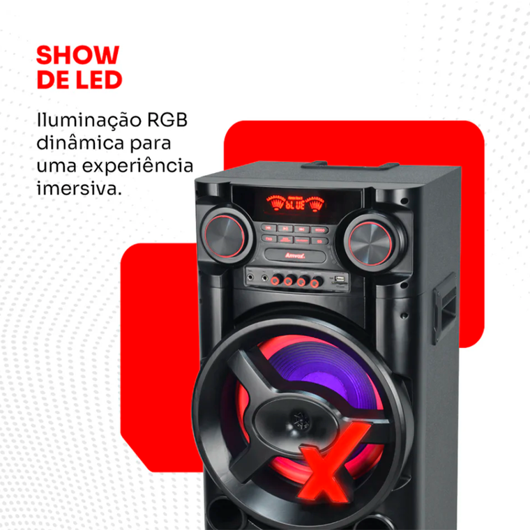 Caixa Amplificada ACA 1900 New X S/FM Amvox