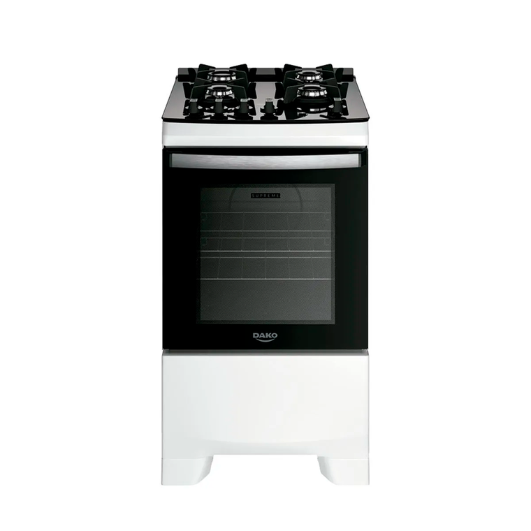 Fogão 4B Supreme Glass Branco Dako Atlas