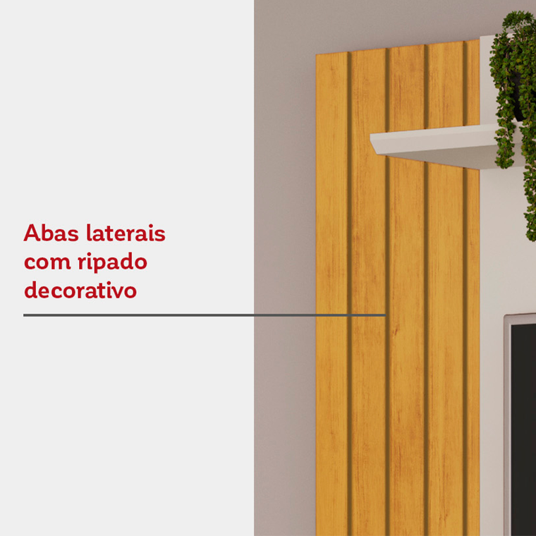 Rack Flat com Painel Trend Cedro/Bali DJ Moveis