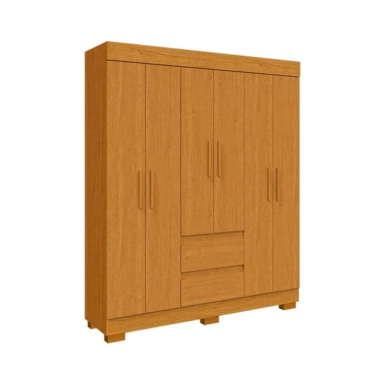Roupeiro Maya 6 Portas MDP Cinamomo ACP Moveis
