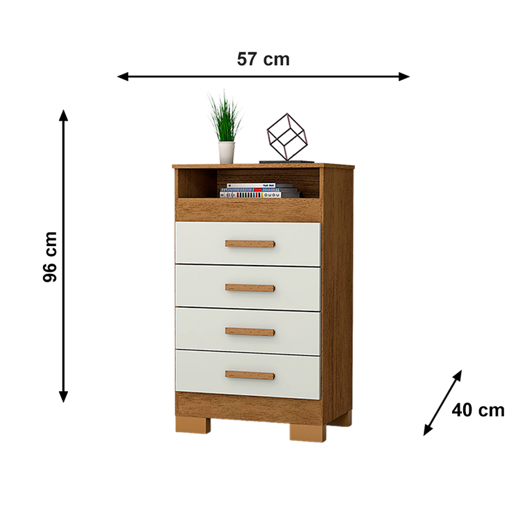 Comoda Evora C/PE Cinamomo/Off White Josan