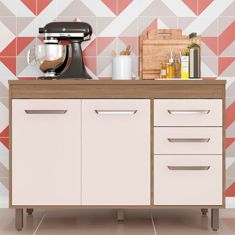 Balcão Malta/Barcelona Freijo/Off Acetinado Poliman