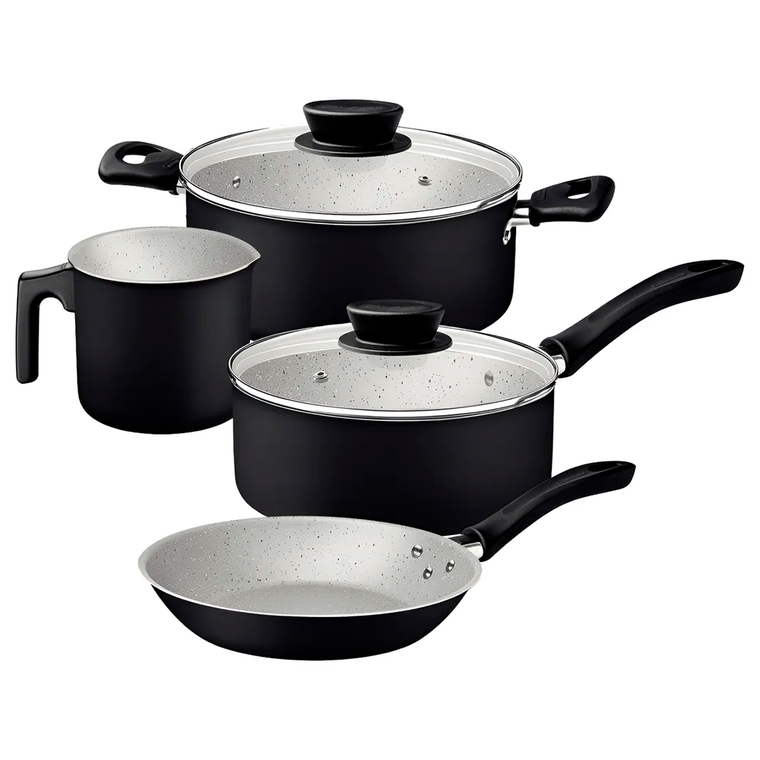 Jogo de Panelas 4 peças Linz Preto 28299004 Tramontina