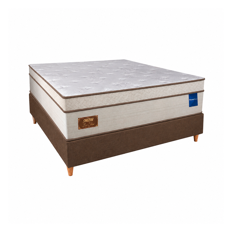 Conjunto Box Casal Lux Firm Molas PowerBlue 138x73 Gazin