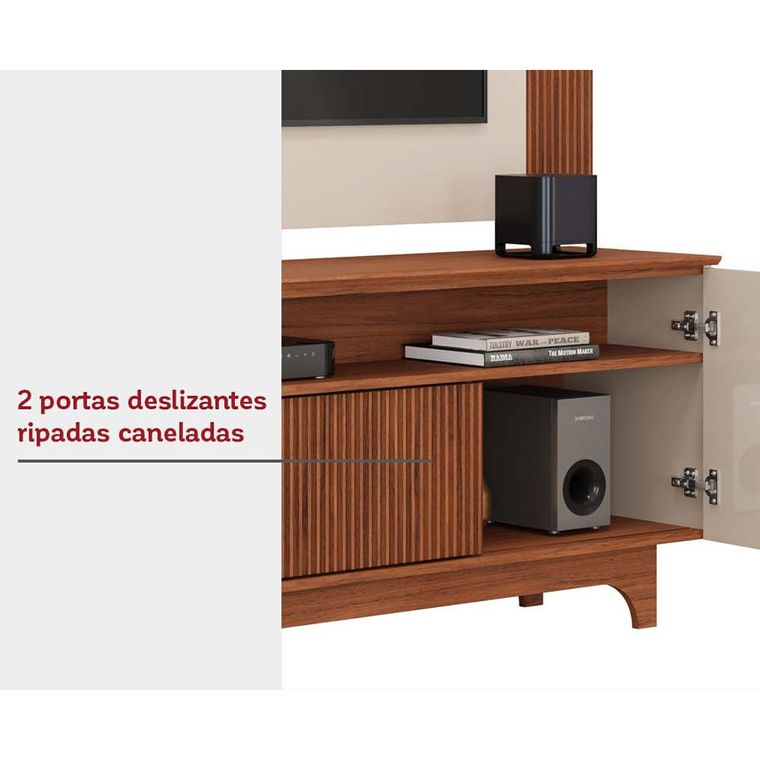 Bancada Com Painel Helo Bali/Cedro Dj Moveis