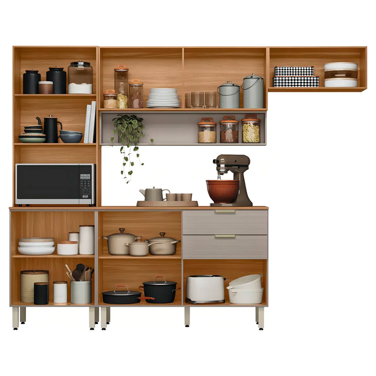 Cozinha Compacta com Balção Alba Amendola/Nude Prime TX Demobile