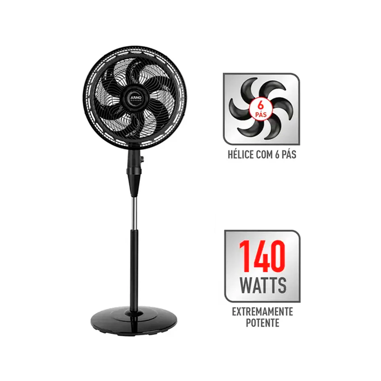 Ventilador De Coluna 40Cm X-treme 6 Ve6c 220V Arno