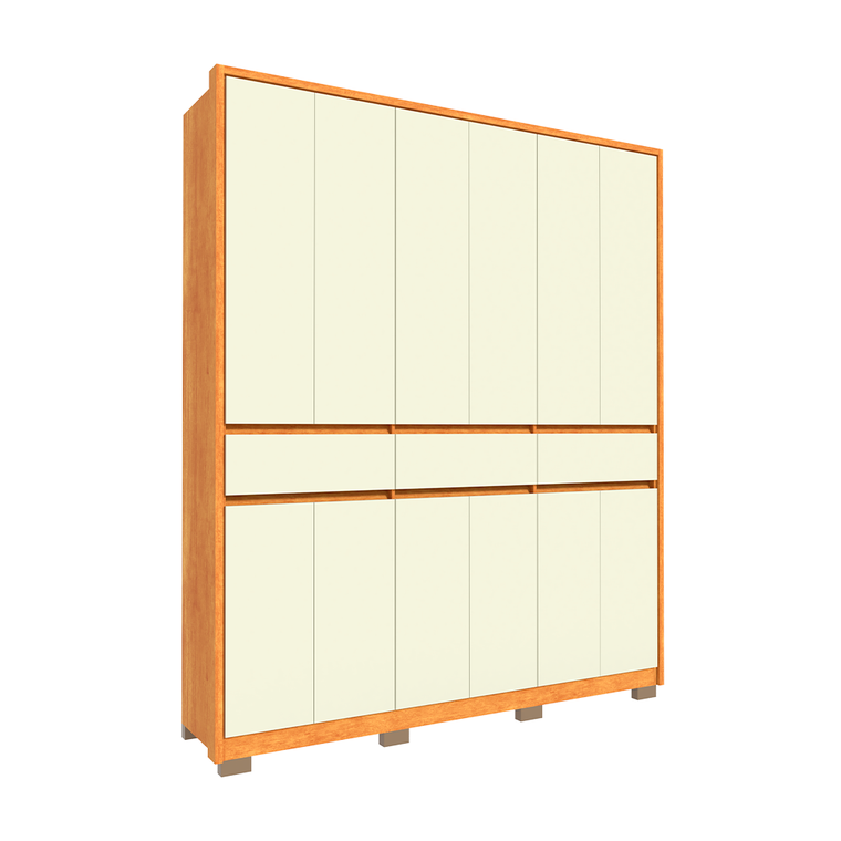 Roupeiro Havana Com Pés Freijo Off White Avelan