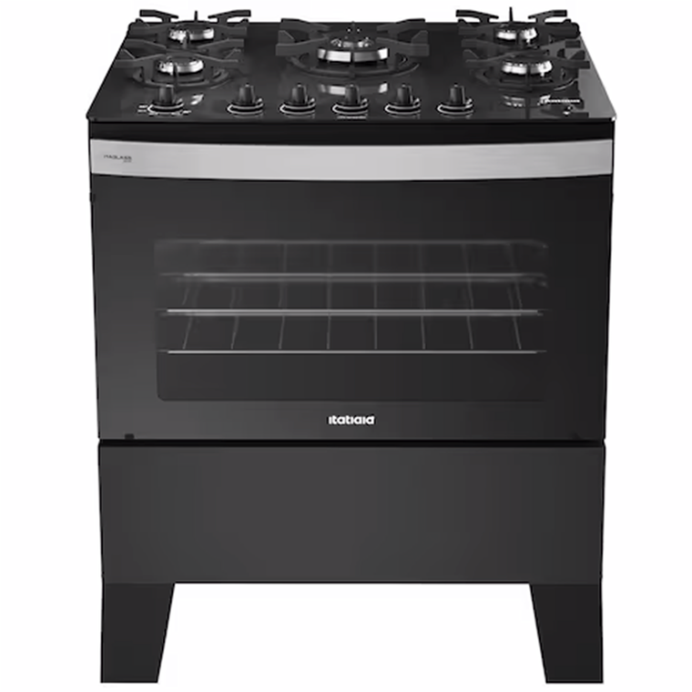 Fogao 5B ITAGLASS PLUS PRETO ITATIAIA