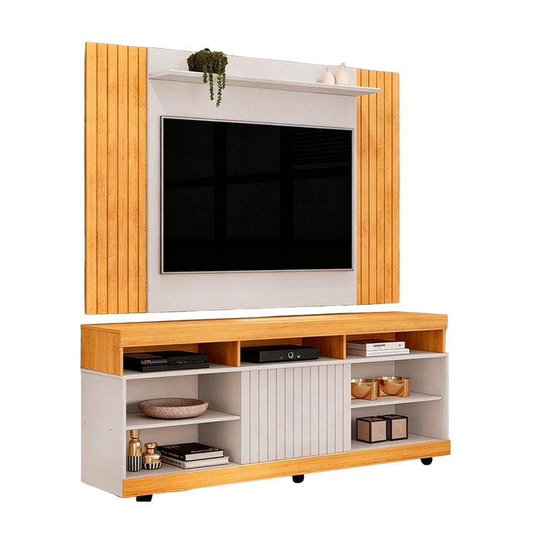 Rack Dili 160 Com Painel Trend Cedro/Bali DJ MOVEIS