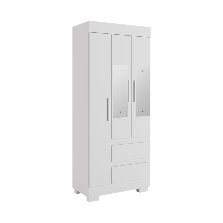 Roupeiro Maya 3P MDP Branco ACP MOVEIS