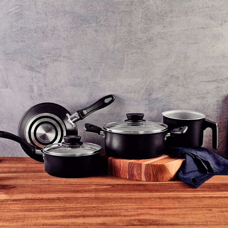 Jogo de Panelas 4 peças Linz Preto 28299004 Tramontina