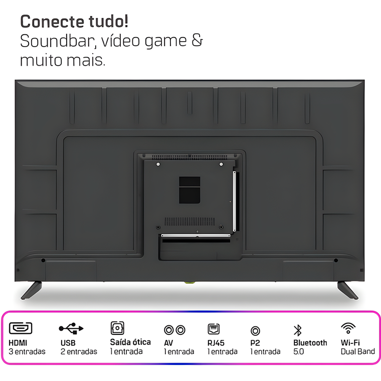 Smart Tv HQ 50" Uhd Tel Infinita Android 13 Slim HQS50NKHM
