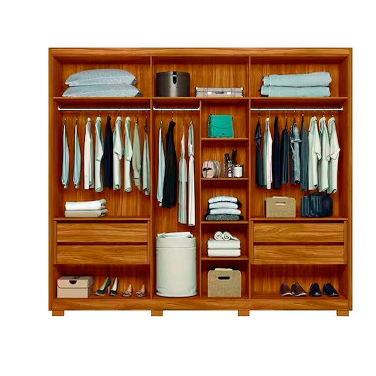 Roupeiro Cairo 6P C/PES NATUR/OFF WHITE/NATUR Rufato