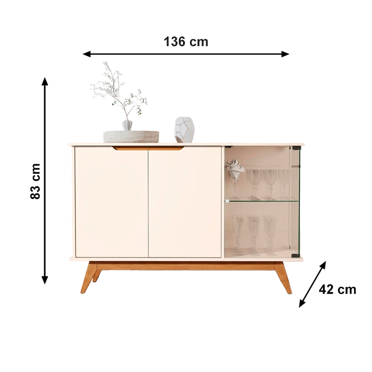 Buffet 3 Portas Tucumã Off White JB Bechara