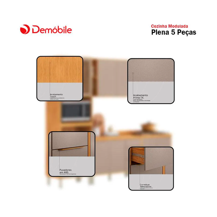 Cozinha Plena 5PCS Cinamon/Nude Prime Tx Demobile