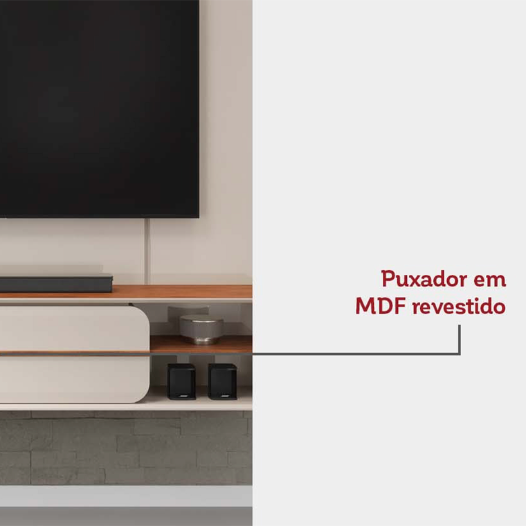 Painel Alana Off White/Freijo DJ Moveis