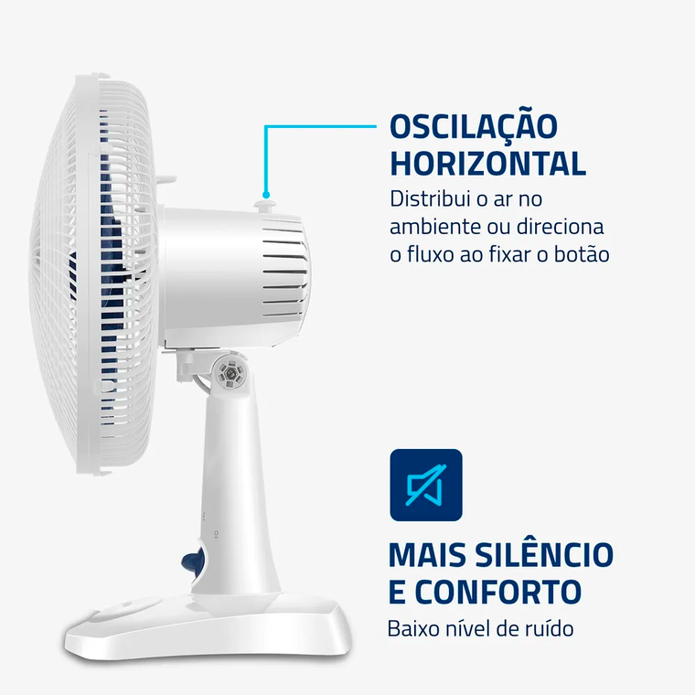 Ventilador 30CM VSP-30 Super Power Branco/Azul Mondial