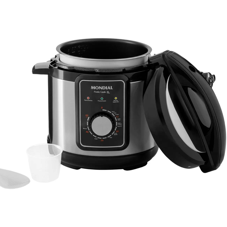 Panela Elétrica De Pressão 3L PE-47 700W Preto/Inox Mondial