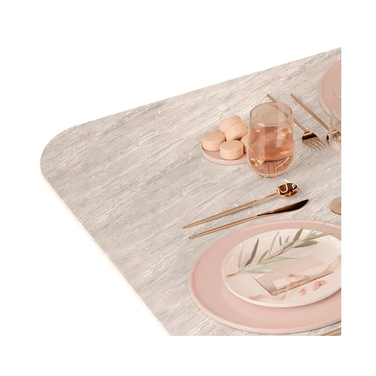 Mesa Celeste Tampo Chanf Cedro/Quartzo DJ Moveis 1/2