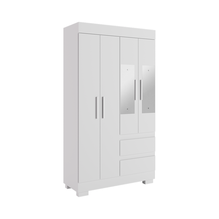 Roupeiro Maya 4P MDP Branco ACP MOVEIS