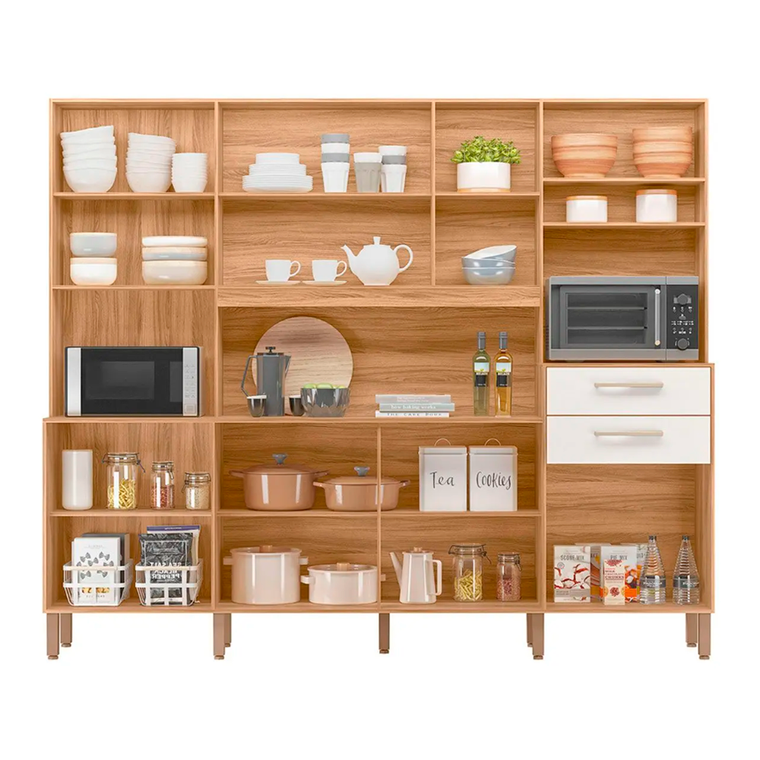 Kit Cozinha Hortela Freijo/Off White Cristal PTA FECHADA Nicioli