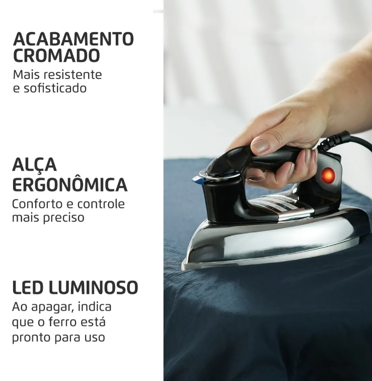 Ferro A Seco FS-01-BI 1400W Preto Mondial