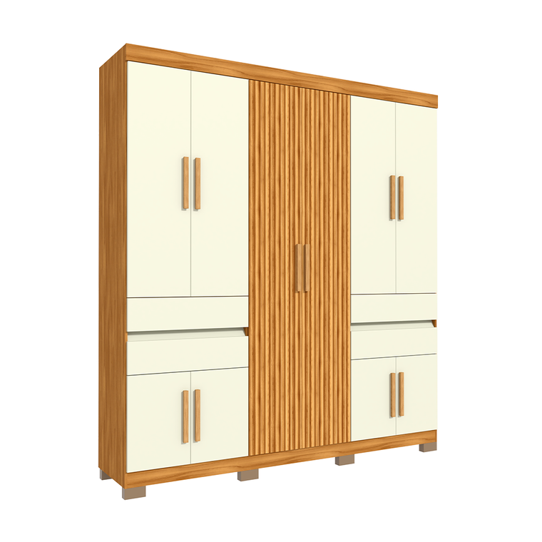 Roupeiro 10 Portas Nevada Freijo Off White Avelan