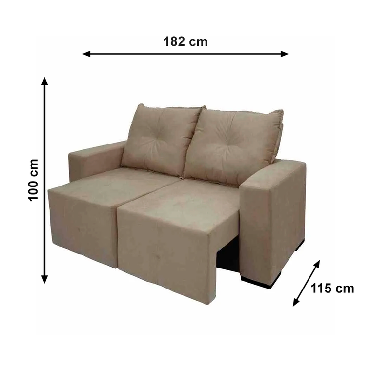 Estofado 3L Montana Veludo Terracota T08 Jw Estofados
