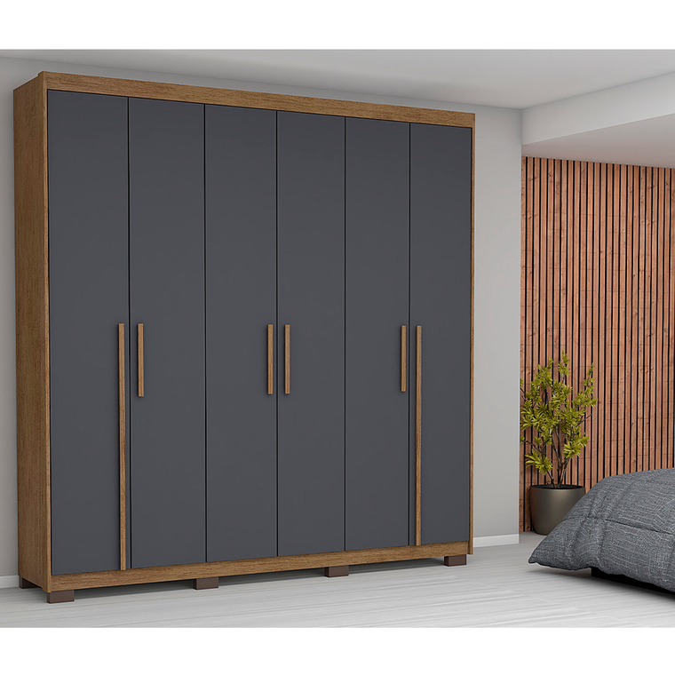 Roupeiro Cuiaba 6 Portas com Pés Cinamomo/Urban Josan