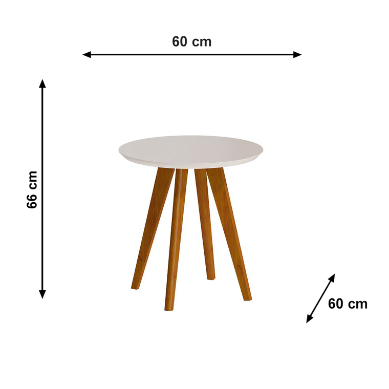 Mesa Classic Lateral Redonda Off White Imcal