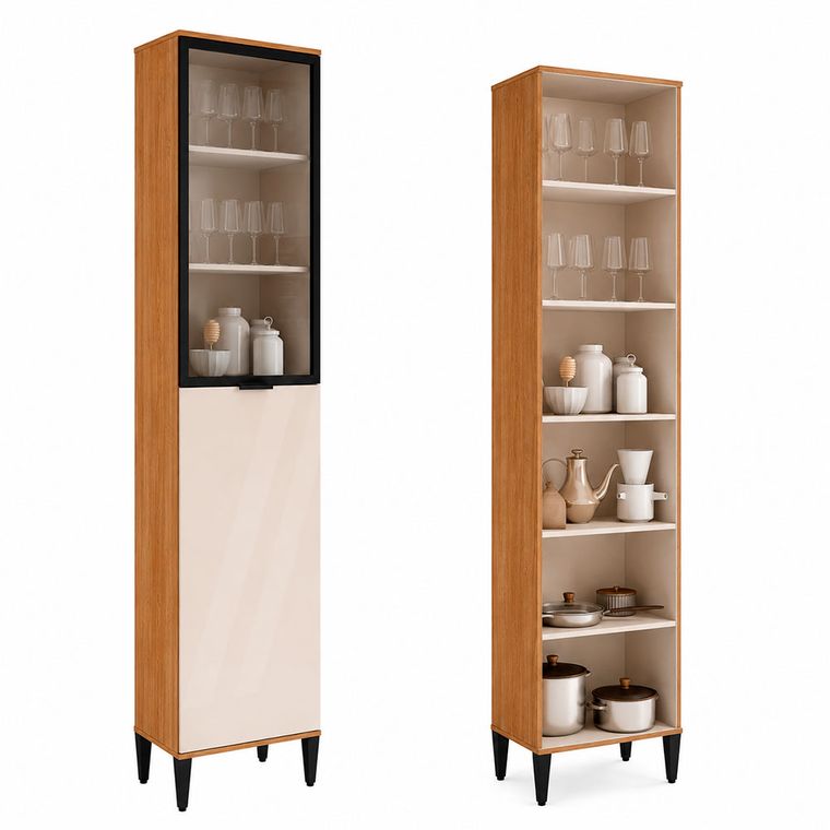 Paneleiro Alfa MDP Freijo/Linho Off White Carraro