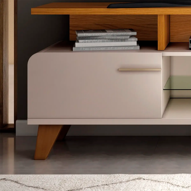 Bancada Essenza 1.6 Off White/Cinamomo Hb Moveis